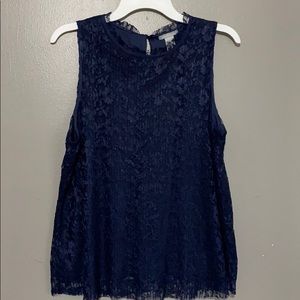 H&M Navy Blue Lace Top
